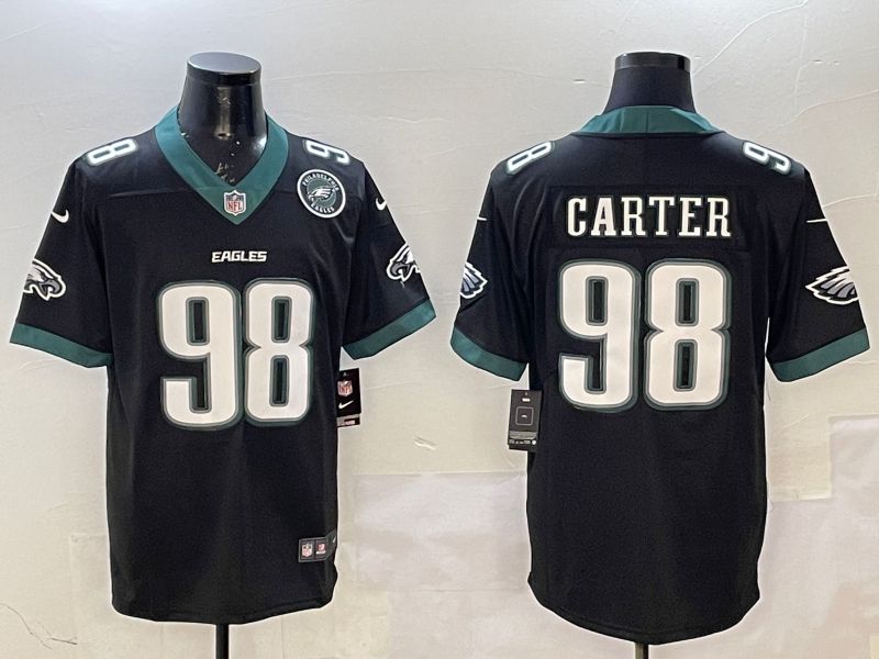 Men Philadelphia Eagles #98 Carter Black Second generation 2025 Nike Limited NFL Jersey style 4->philadelphia eagles->NFL Jersey